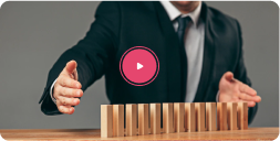 Risk management course thumbnail with a play button