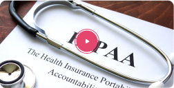 HIPAA course thumbnail with a play button