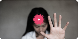 Sexual harassment course thumbnail with a play button