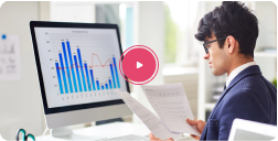 Data management course thumbnail with a play button