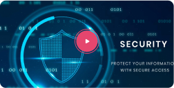 Information security course thumbnail with a play button
