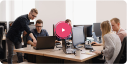 IT support course thumbnail with a play button