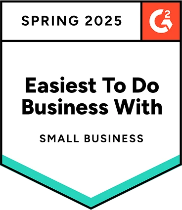 G2 Spring 2025 Easiest To Do Business With, Small Business badge