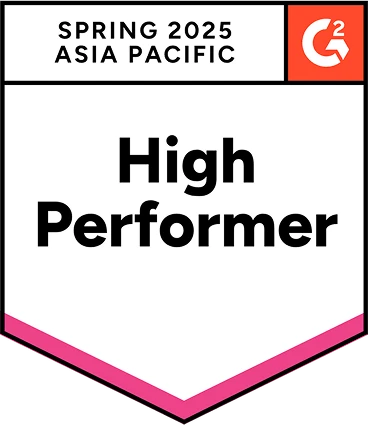 G2 Spring 2025 High Performer, Asia Pacific badge