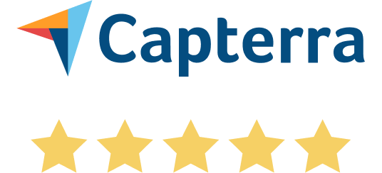 Capterra five-star rating badge