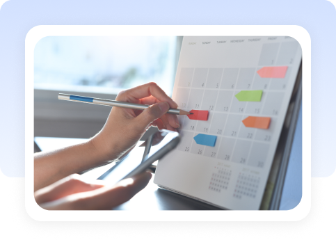 Hand editing appointments on a calendar with a stylus